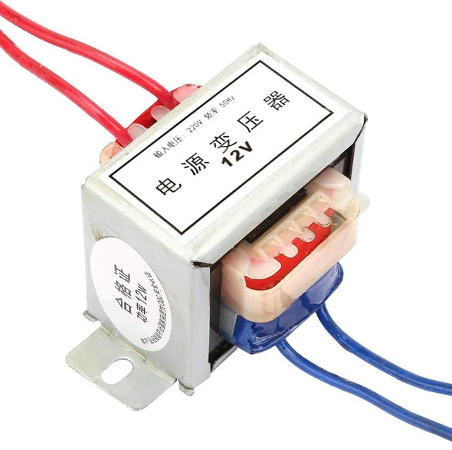 Alt view image 4 of 6 - AC 12V Output Voltage 12W Input 220V 50Hz Step Down Voltage Convertor Power Transformer EI Full Copper Wire Single Power Transformer