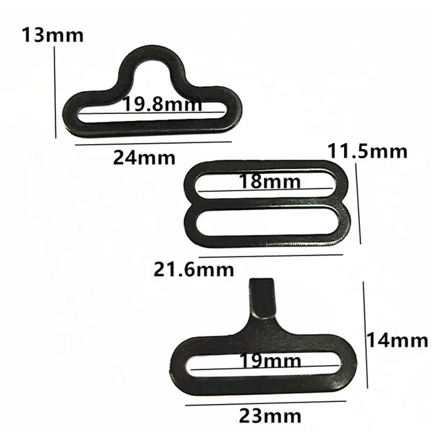 Alt view image 4 of 6 - 50sets Metal Adjustable Bow Tie Hardware Cravat Clip Hook Fastener Necktie Strap