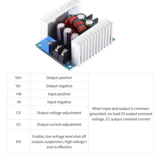 Alt view image 3 of 6 - 300W 20A DC-DC Step Down Converter Constant Current Adjustable Converter Step Down Voltage Module Volt Reducer Transformer Module