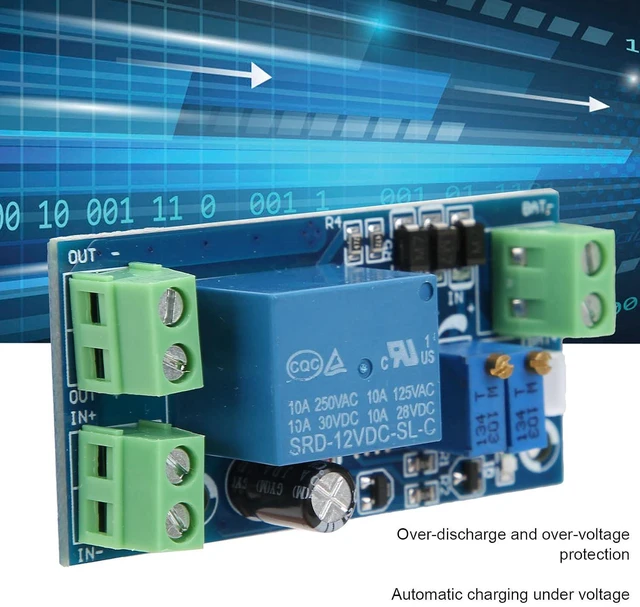 Alt view image 6 of 6 - DC12V Battery Protector Board Under Voltage Switch Module Overdischarge Overvoltage Automatic Charging Control Module