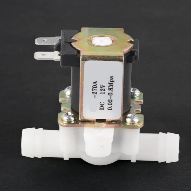 Alt view image 6 of 6 - NC Water Valve 3/8 DC 12V OD12mm Plastic Electric Solenoid Valve Water Inlet Switch Feed Water Solenoid Valve Quick Connect N/C Normally Closed for Water Dispens 0.02-0.8Mpa