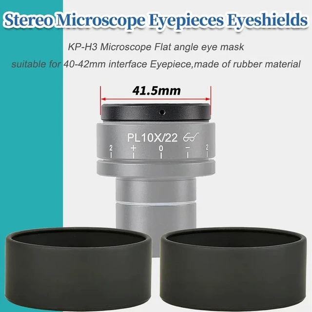 Alt view image 6 of 6 - 2Pcs Microscope Eyepiece Cup Flat Angle Rubber Eyeguards Eyepiece Cover Guards Eyeshields Telescope Protector for 4042mm Interface Replacement Protector Covers