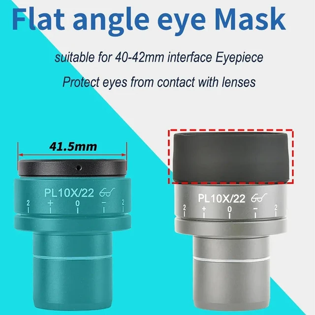 Alt view image 4 of 6 - 2Pcs Microscope Eyepiece Cup Flat Angle Rubber Eyeguards Eyepiece Cover Guards Eyeshields Telescope Protector for 4042mm Interface Replacement Protector Covers