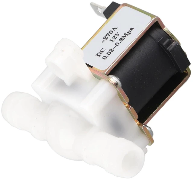 Alt view image 5 of 6 - NC Water Valve 3/8 DC 12V OD12mm Plastic Electric Solenoid Valve Water Inlet Switch Feed Water Solenoid Valve Quick Connect N/C Normally Closed for Water Dispens 0.02-0.8Mpa
