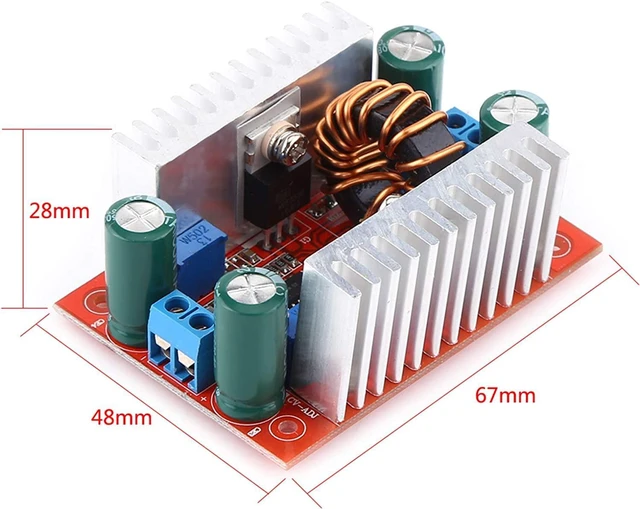 Alt view image 4 of 6 - 400W DC-DC Boost Converter Constant Current Step-up Power Supply Module LED Driver 8.5-50V to 10-60V for Electric Equipment Digital Products