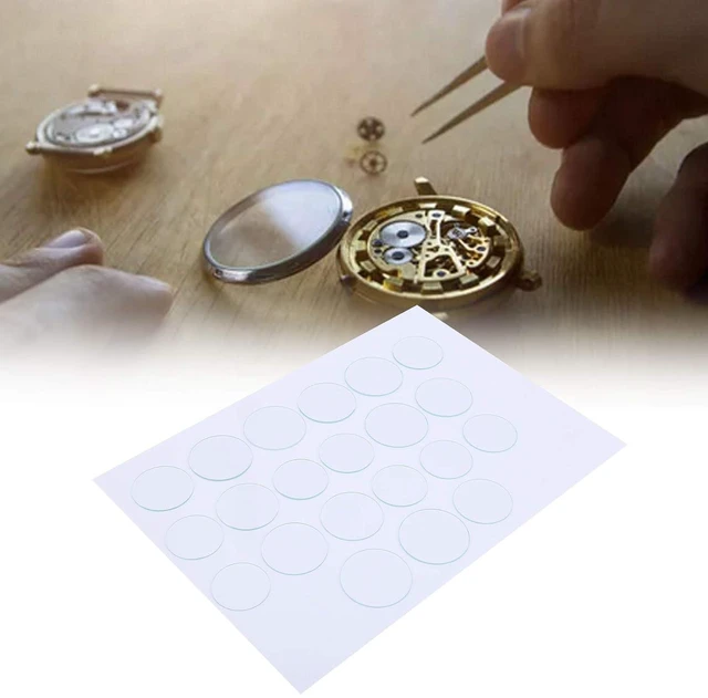 Alt view image 6 of 6 - Walfront 21pcs Watch Glass Replacement Flat Watch Crystal Kit 35-45mm Mineral Glass Lens Set with 1.2mm Thickness for Professional Repair DIY Horology
