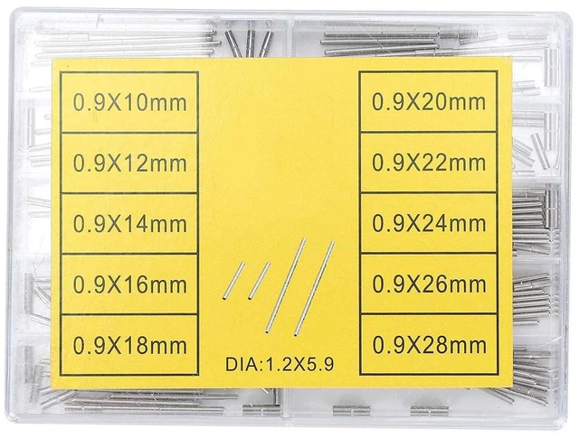 Alt view image 3 of 6 - 100Pcs Watch Tube Bar Watch Tube Bar, Watchband Sleeve Alloy Pin 0.9mm 1028mm Wristwatch Fix Pipe Timepiece Quick Release Snaps