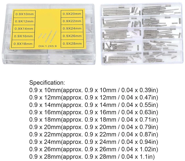 Alt view image 5 of 6 - 100Pcs Watch Tube Bar Watch Tube Bar, Watchband Sleeve Alloy Pin 0.9mm 1028mm Wristwatch Fix Pipe Timepiece Quick Release Snaps