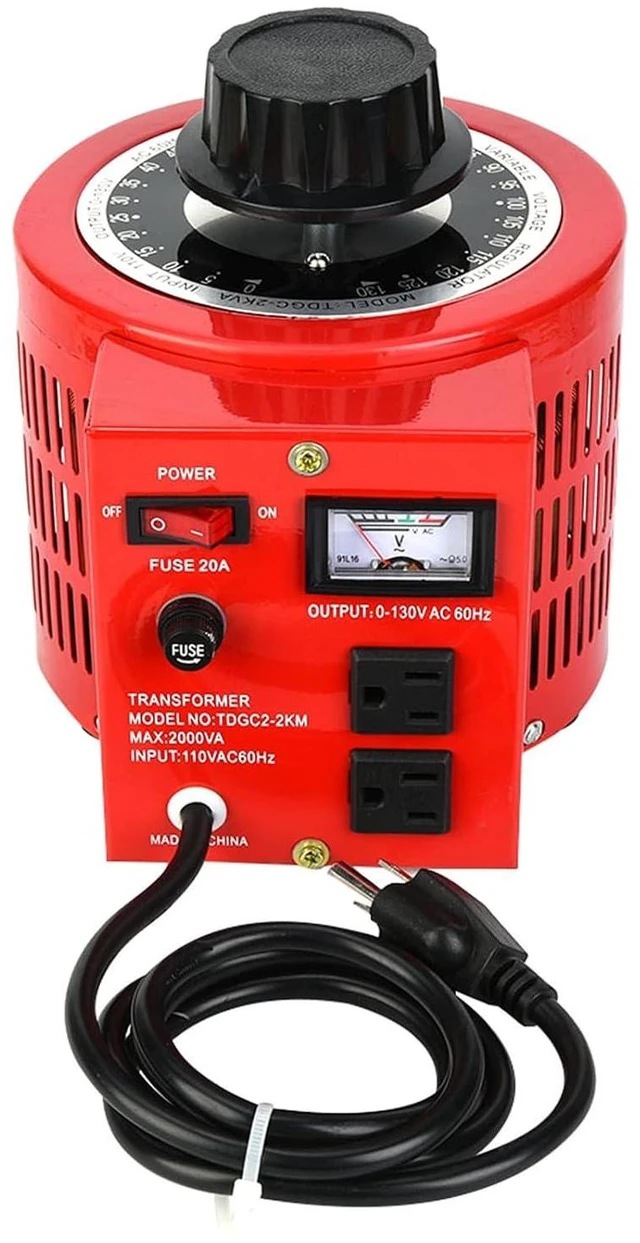 Main image of 20A Single Phase AC Voltage Regulator Transformer 0-130V Converter 110V US Plug 2000W