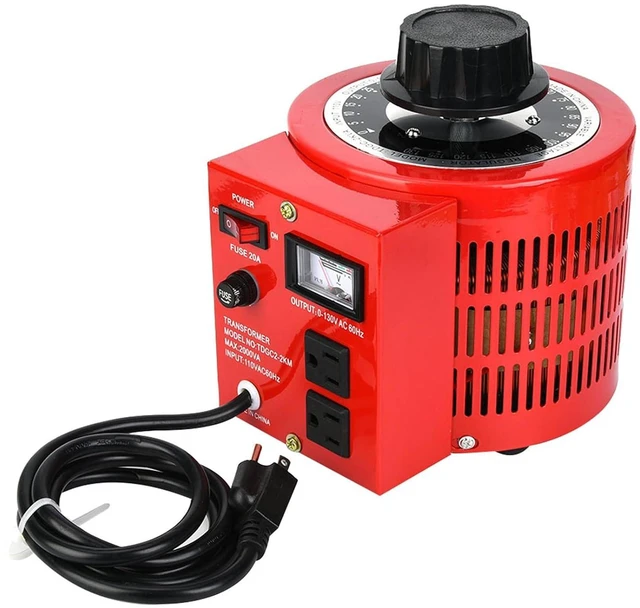 Alt view image 2 of 6 - 20A Single Phase AC Voltage Regulator Transformer 0-130V Converter 110V US Plug 2000W