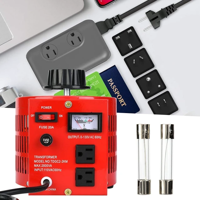 Alt view image 4 of 6 - 20A Single Phase AC Voltage Regulator Transformer 0-130V Converter 110V US Plug 2000W