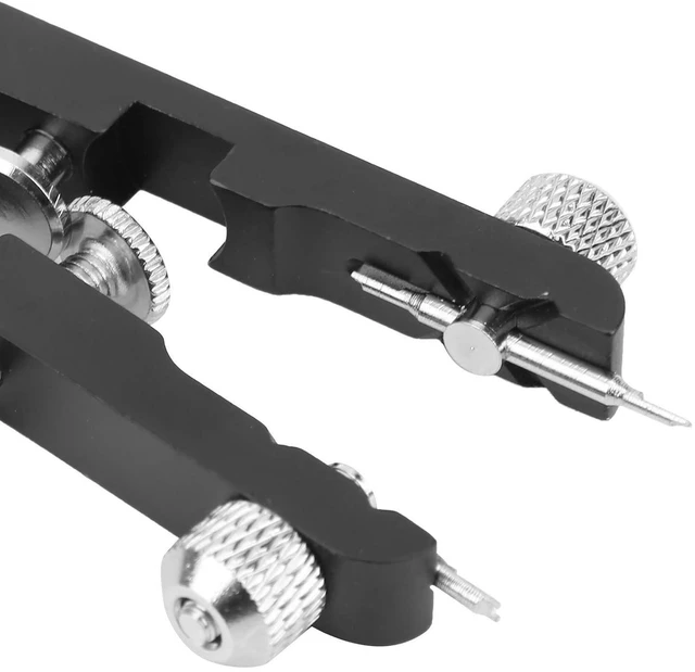 Alt view image 6 of 6 - Spring Bar Tool Set Walfront Watch Repair Plier with 8 Tips Watchmaker Strap Removing Chain Tool Watchband Repair Tool Adjust Spring Bar Tweezer (Black)