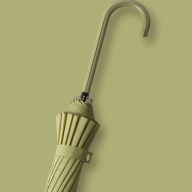 Alt view image 3 of 5 - Walfront Long Handled Umbrella, 16 Bone Straight Handle Umbrella with