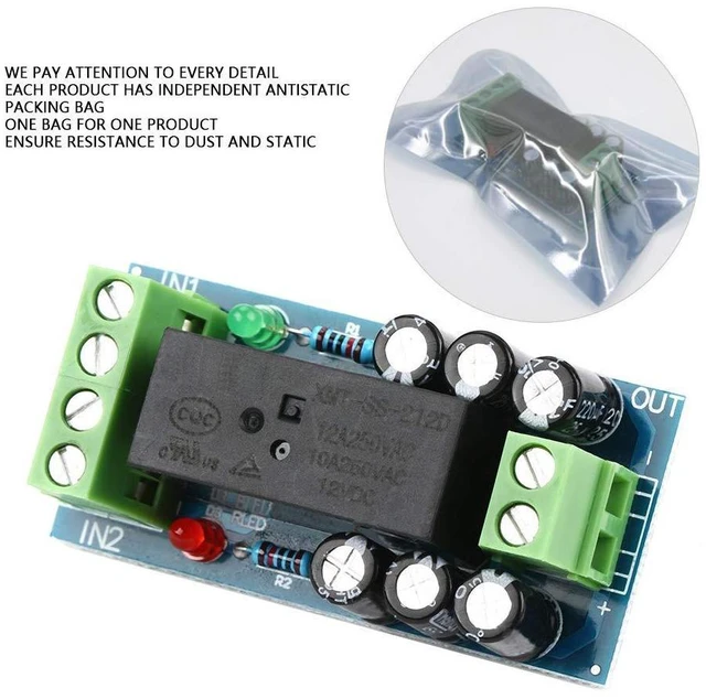 Alt view image 5 of 6 - Power Controller Module Battery Emergency Switch, DC 12V 12A Automatic Power Controller Adapter Storage Battery Emergency Board
