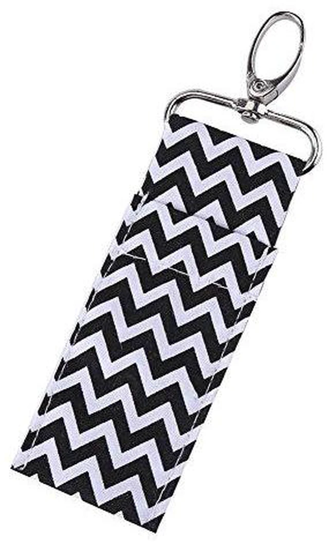Main image of Walfront Lipstick Holder Keychain Lip Balm Key Ring Pouch Strap for Women Girls Gift(Black)