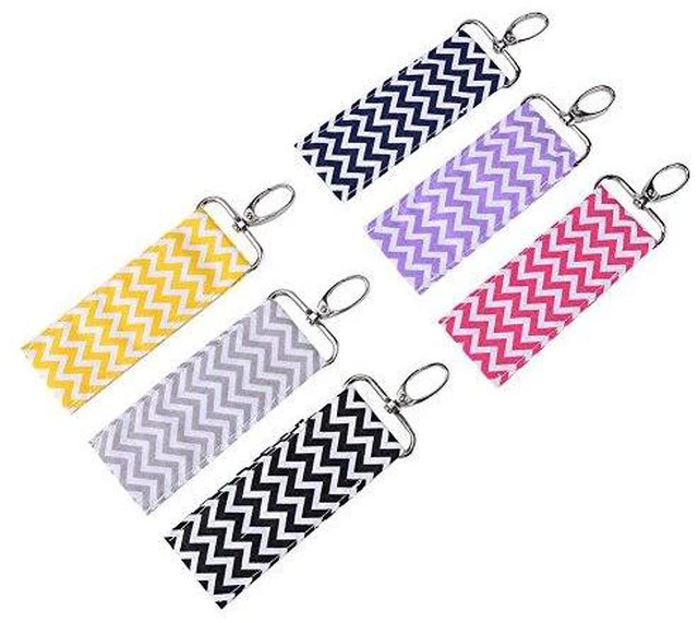 Alt view image 2 of 6 - Walfront Lipstick Holder Keychain Lip Balm Key Ring Pouch Strap for Women Girls Gift(Black)