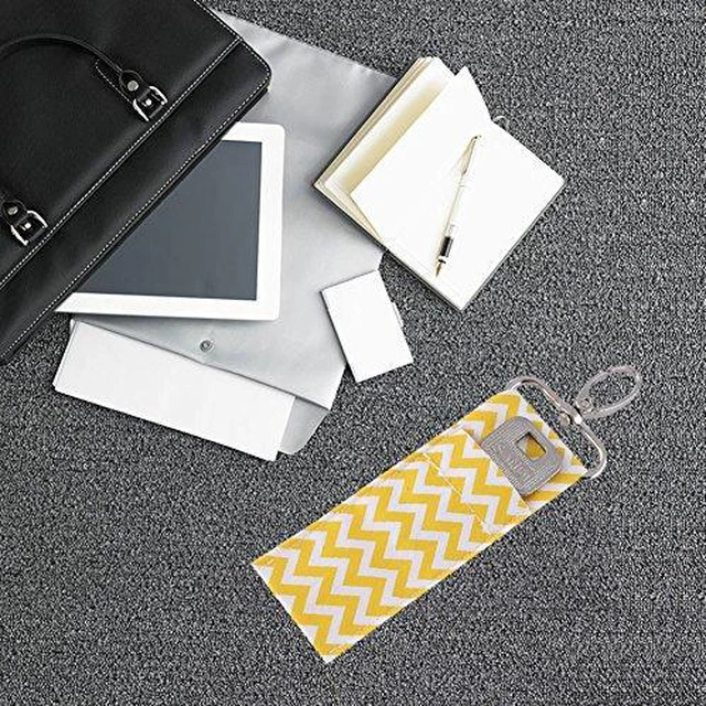 Alt view image 5 of 6 - Walfront Lipstick Holder Keychain Lip Balm Key Ring Pouch Strap for Women Girls Gift(Black)