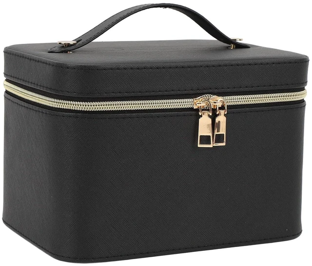 Alt view image 4 of 6 - Walfront Cosmetic Bag with LED Mirror PU Makeup Case with Lighted Mirror