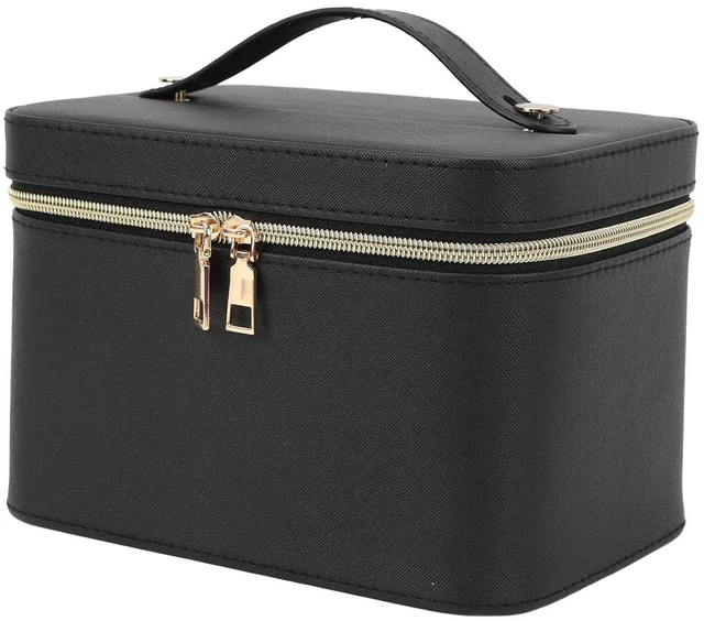 Alt view image 3 of 6 - Walfront Cosmetic Bag with LED Mirror PU Makeup Case with Lighted Mirror
