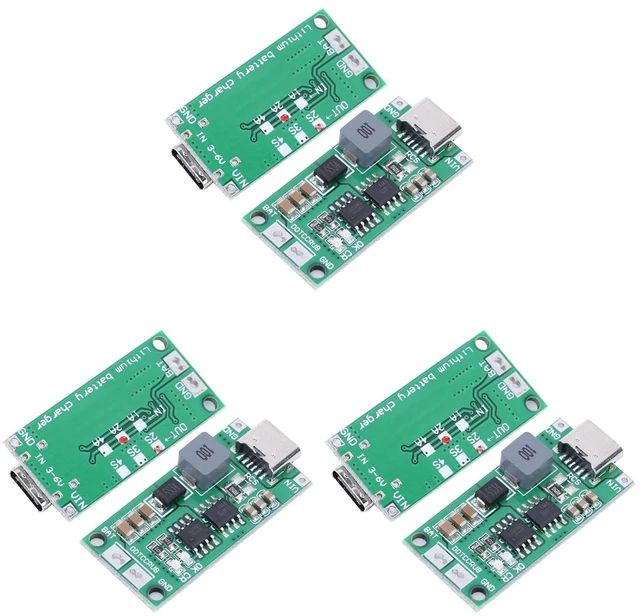 Main image of Walfront 3pcs Step Up Boost Li ion Battery Charger Module DDTCCRUB Lithium 3.7V 4.2V Battery Charger Board with Adjustable DC to DC Step Up Module for DIY Kit Parts