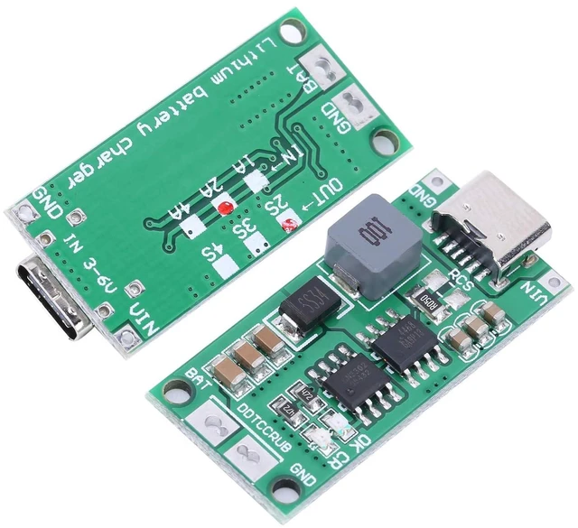 Alt view image 6 of 6 - Walfront 3pcs Step Up Boost Li ion Battery Charger Module DDTCCRUB Lithium 3.7V 4.2V Battery Charger Board with Adjustable DC to DC Step Up Module for DIY Kit Parts
