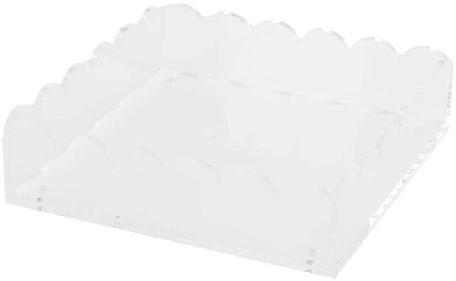 Alt view image 2 of 6 - WALFRONT Scalloped Tray Acrylic Scalloped Acrylic Tray 20 X 20 X 6.4cm