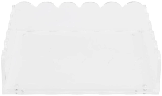Alt view image 6 of 6 - WALFRONT Scalloped Tray Acrylic Scalloped Acrylic Tray 20 X 20 X 6.4cm