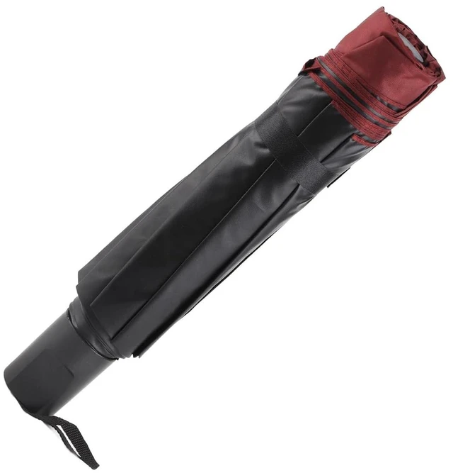 Alt view image 6 of 6 - Walfront Travel Umbrella, Foldable Manual Umbrella with 10 Ribs Black