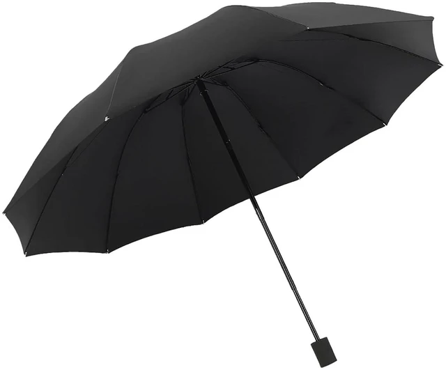 Alt view image 5 of 6 - Walfront Travel Umbrella, Foldable Manual Umbrella with 10 Ribs Black