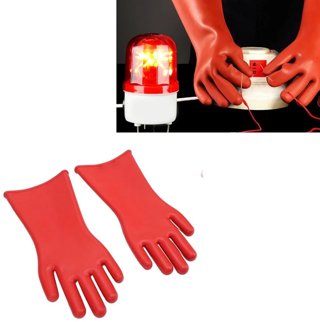 Alt view image 4 of 6 - Walfront Electrical Insulated Rubber Gloves, 12KV High Voltage