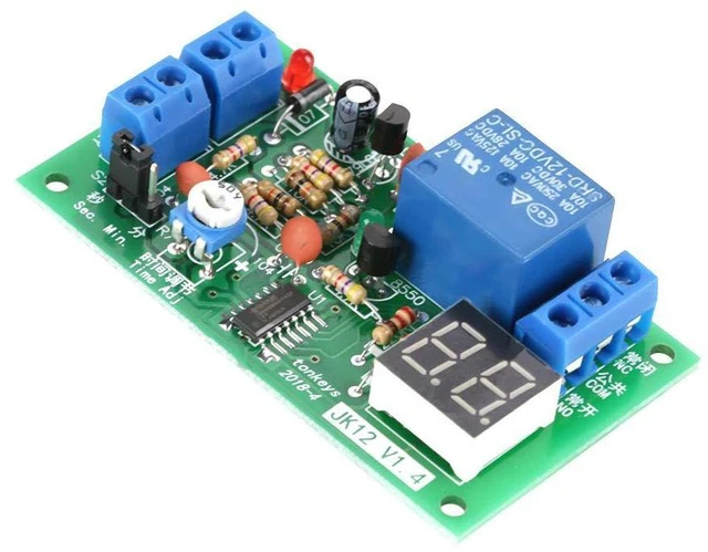 Main image of DC12V Digital LED Display Countdown Timing Delay Timer Switch Turn Off Relay Module 1-99s/ 1-99min Adjustable