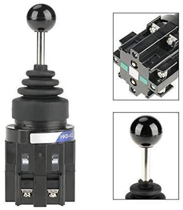 Alt view image 4 of 6 - 4NO 4 Position Joystick Switch 4 Way Momentary Return 30mm Monolever Joystick Switch ±30° Angle for Industrial Control AC 50Hz DC Circuits (CS-402)