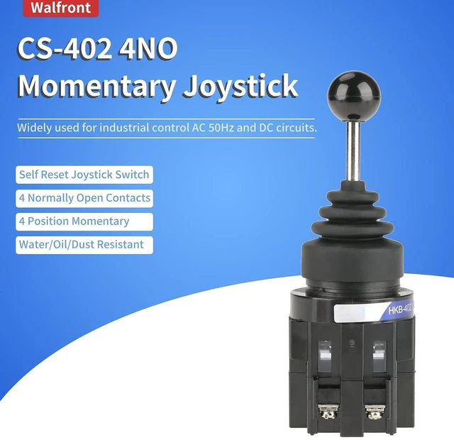 Alt view image 6 of 6 - 4NO 4 Position Joystick Switch 4 Way Momentary Return 30mm Monolever Joystick Switch ±30° Angle for Industrial Control AC 50Hz DC Circuits (CS-402)
