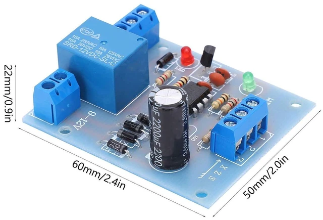 Alt view image 2 of 6 - 12V DC Water Level Controller Automatic Liquid Level Sensor Switch Module for Control Filling Draining System with Anti Interference PCB Board