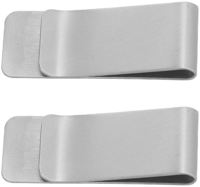 Alt view image 3 of 6 - Walfront Metal Wallet Stainless Steel Card Holder Money Clip Slim Design