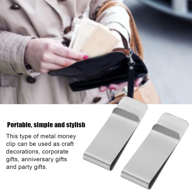 Alt view image 2 of 6 - Walfront Metal Wallet Stainless Steel Card Holder Money Clip Slim Design