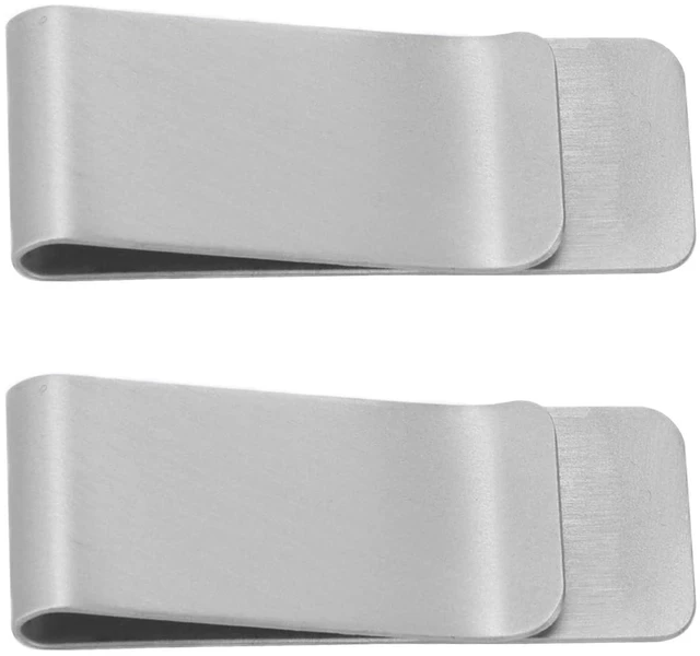 Alt view image 5 of 6 - Walfront Metal Wallet Stainless Steel Card Holder Money Clip Slim Design