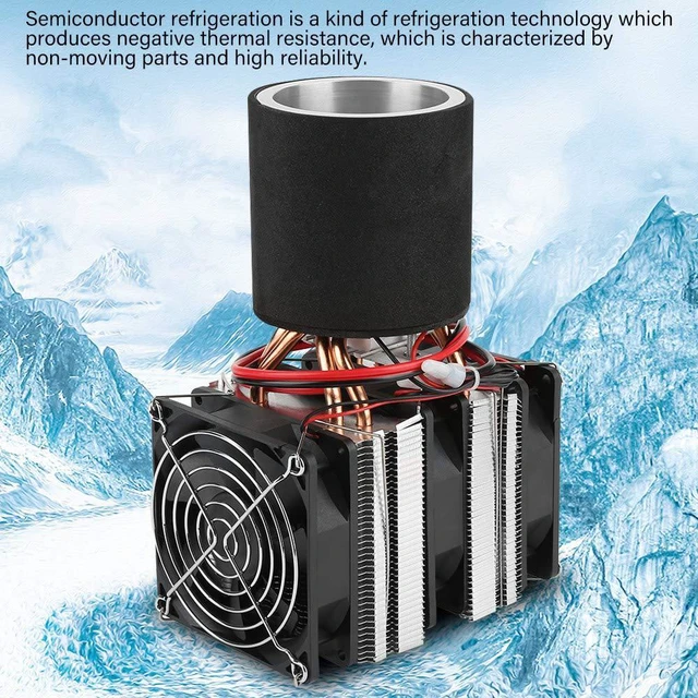 Alt view image 3 of 6 - Mini Air Conditioner DC 12V Semiconductor Refrigeration Cooling System DIY Cooler Kit for Refrigerated Drinks, Thermoelectric Peltier Cooling Heat Sink