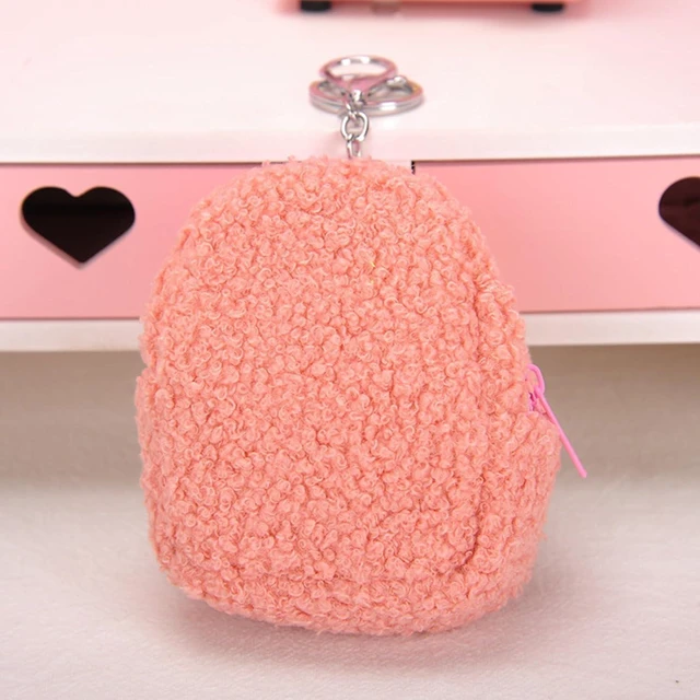 Alt view image 2 of 6 - WALFRONT Plush Purse, Short Plush Portable Change Pouch with PP Cotton,