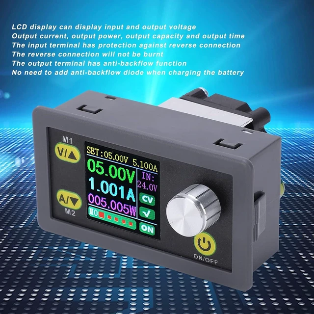 Alt view image 5 of 6 - WZ3605E 80W Boost Converter 5A Voltage Regulator, Programmable DC-DC Step Up Converter Module with LCD Display for Solar Panel Battery Charger DIY Power Supply