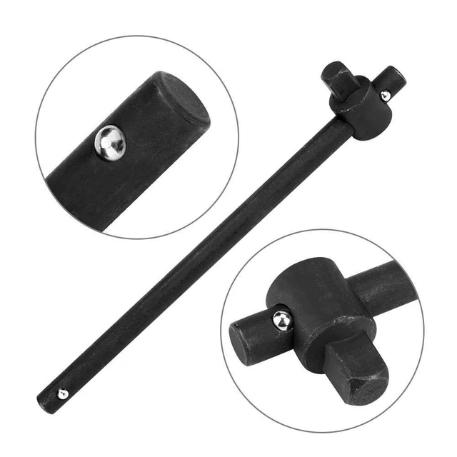 Alt view image 5 of 6 - Walfront Sliding Wrench Breaker Bar T-Handle Socket Wrench Heavy Duty Steel With Ergonomic Design (1", 1944g/68.6oz)