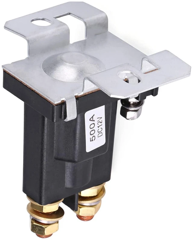 Alt view image 2 of 6 - 500A DC 12V High Current Solenoid Auto Car Starter Relay 4 Pin SPST Start Contactor Double Batteries Isolator Control On/Off Switch