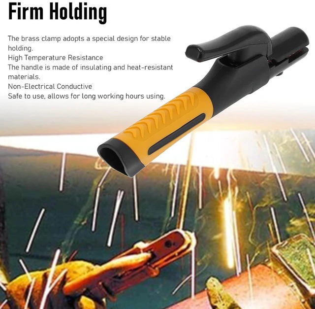 Alt view image 2 of 6 - Welding Stinger Welding Electrode Holder Stick Electrode Holder 800A Jaw Design Welder Holding Clamp Rod Plier Welding Rod Clamp for Welding Machine Brass