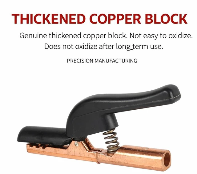 Alt view image 5 of 6 - Welding Stinger Welding Electrode Holder Stick Electrode Holder 800A Jaw Design Welder Holding Clamp Rod Plier Welding Rod Clamp for Welding Machine Brass