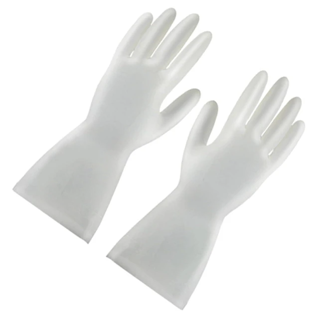 Alt view image 2 of 6 - Walfront Kitchen PVC Household Gloves Reusable Non Slip Washing Gloves