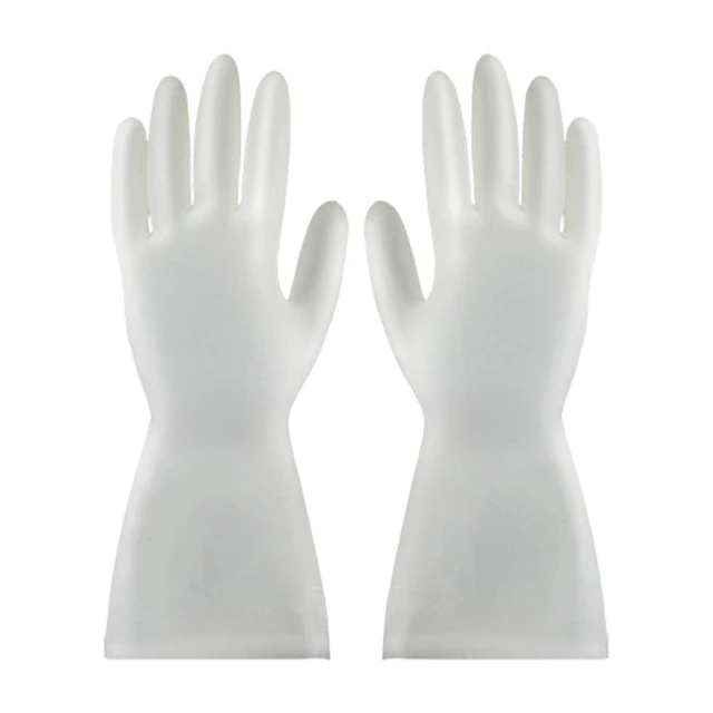 Alt view image 6 of 6 - Walfront Kitchen PVC Household Gloves Reusable Non Slip Washing Gloves