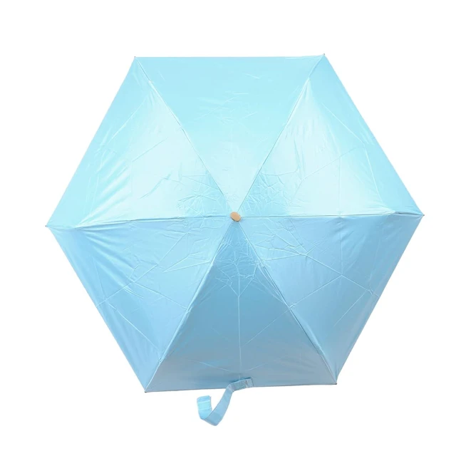 Alt view image 3 of 6 - Walfront Travel Umbrella, 6 Ribs Umbrella Impact Cloth Folding Parasol,
