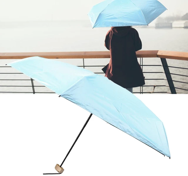 Alt view image 5 of 6 - Walfront Travel Umbrella, 6 Ribs Umbrella Impact Cloth Folding Parasol,