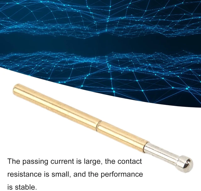 Alt view image 4 of 6 - 100 Pcs Pogo Pins P125D Spring Test Probes Big Round Head Type 2.0mm Diameter Test Tools PCB Testing Pin
