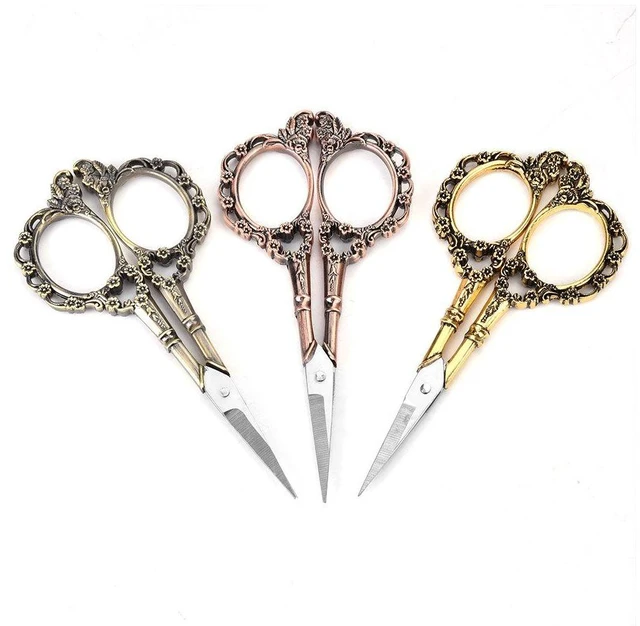 Main image of Antique Vintage Scissor Cutting Embroidery Flower Pattern Scissors Sewing Tool Tailor Scissors Household DIY Sewing Accessories (#1)